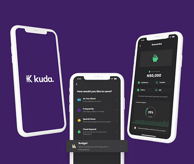 Kuda mobile app bank banking app checkout dashboard fintech payment ui ui ux