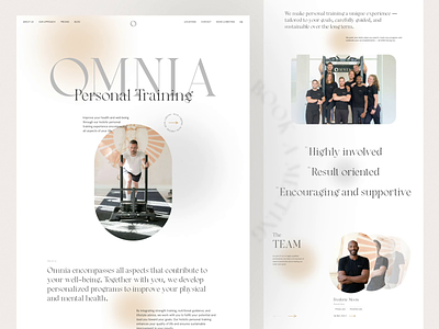 Omnia: Personal Training UI branding design digitaldesign graphic design klad motion graphics ui uidesign uiux webdesign website
