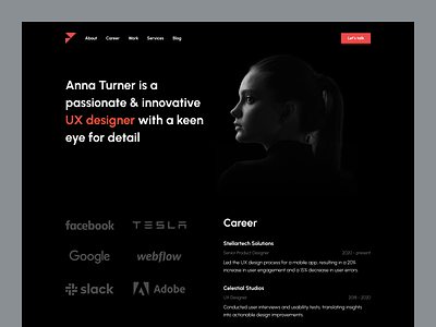 Portfolio Website black clean dark minimal personal portfolio tutorial ui web website