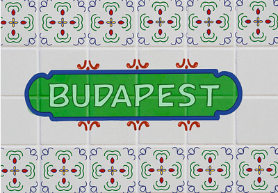 Budapest Postcard graphic design illustration procreate