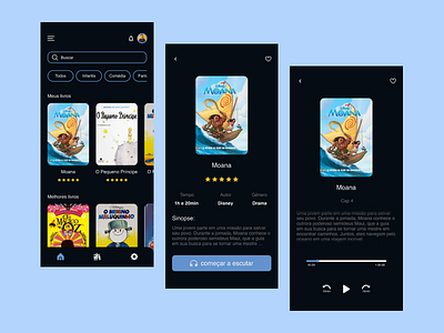 AudioBook App app design ui ux