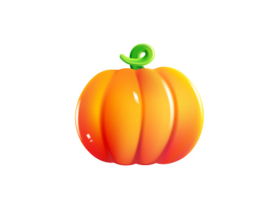 Orange pumpkin 3d branding design eco graphic design hallowin illustration logo mark orange pumpkin pumpkin ui