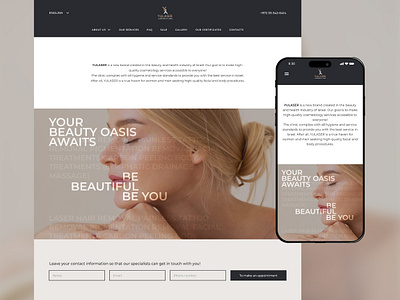 Website for an Aesthetic Medicine Clinic in Israel beauty clinicwebsite design laser hair removal ui ux ui web webdesign website
