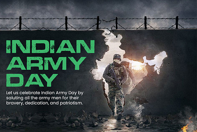 Indian Army Day poster branding design graphic design illustration typography