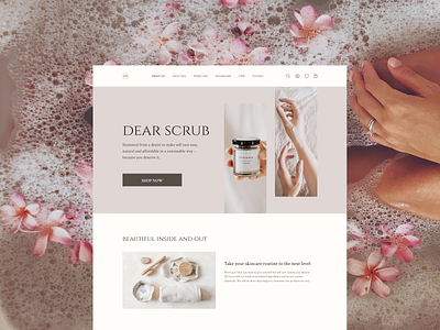 Self care shot design figma ui web