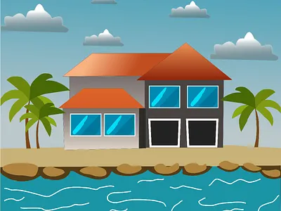 Beach House autotype beach beach house design dribble illustration nature photos photoshop ui