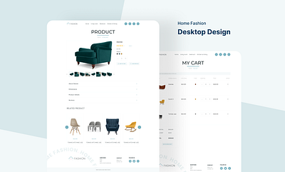 Product Page& My cart design ui website