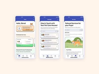 WoofRover - An App Inspired by dogs with special need. app brand branding clean design design system graphic design icon illustration logo minimal mobile product design typography ui uiux user experience ux uxui web design