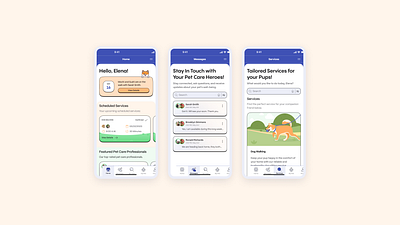 WoofRover - An App Inspired by dogs with special need. app brand branding clean design design system graphic design icon illustration logo minimal mobile product design typography ui uiux user experience ux uxui web design