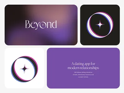 Beyond app brand design app branding dark dating design digital minimal social ui