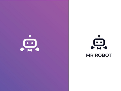 Mr. Robot logo brand identity branding graphic design logo logo design logotype modern logo robot software tech vector