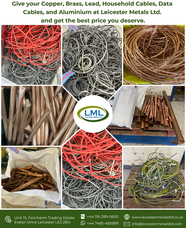 Give your copper, brass, lead and Aluminium at leicester metals by