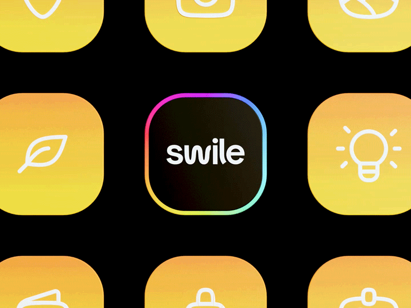 The Swile app 3d animation cinema4d click design dynamic gradient icon infinity loop mobile motion graphics pasta payment phone redshift smartphone tap ui zoom