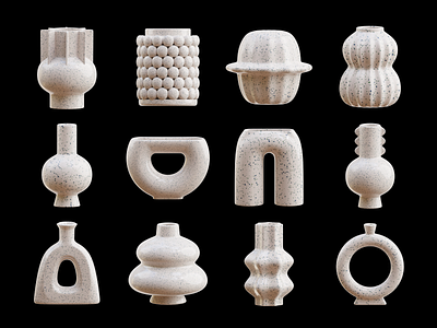 New 3D Pack – Modern Ceramics 📦 3d animation branding ceramics craftwork design graphic design illustration interior landing logo motion graphics shapes ui vase web website