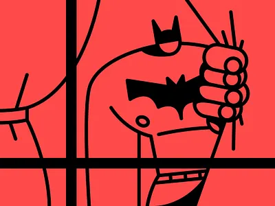 At the window batman black btmn character courtain dark darkpenguin design graphic design illustration knight lines man night sleep vector window
