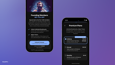 BreathPro Paywall Campaign app breath design paywall ui ux