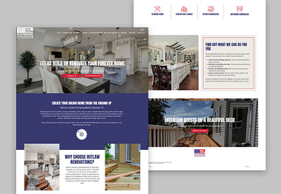 Home Construction/Renovation Design landing page ui ux web web design