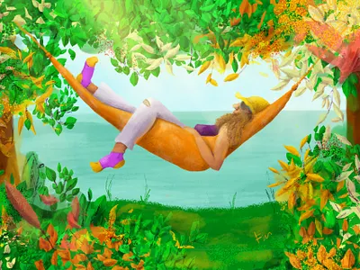 Sunday Siesta I adobe fresco draw illustration nap relax siesta sunday