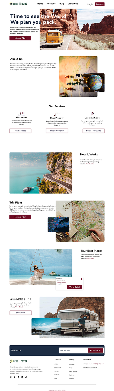Travel Agency Website branding motion graphics ui