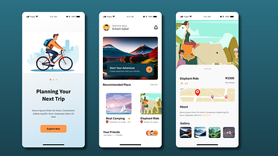 Travel App Design app design figma travel ui ux