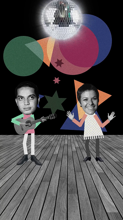 Tribute to Elis Regina and Baden Powell after effects animation character design collage digital art illustration illustrator motion motion graphics photoshop