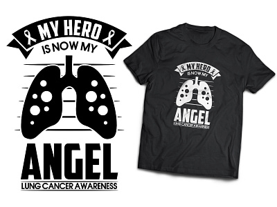 Lung Cancer Awareness T-Shirt Design branding cafepress cancer cansers design etsy graphic design illustration logo lung lung cancer lung cancer awareness merch by amazon print on demand redbubble shopify teespring typography zazzle