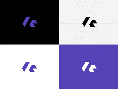 K grid clean logo minimal symbol typography