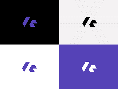 K grid clean logo minimal symbol typography