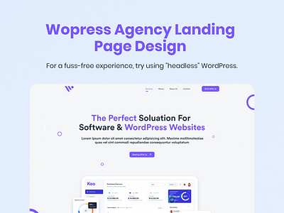 Wopress Agency Landing Page Design agency agency website clean company website design landing minimal template ui uiux ux website wordpress