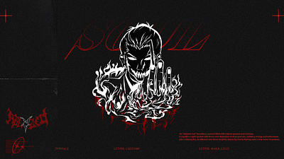 ABLAZED SOUL WITH LETTERING CUSTOME ablaze art branding dark design fire graphic graphic design illustration man soul vector
