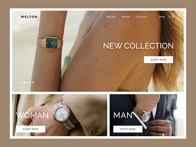 Welton - Day 27 30daysofweb design design challenge desktop figma hand jewelry man shop skin ui watch web woman