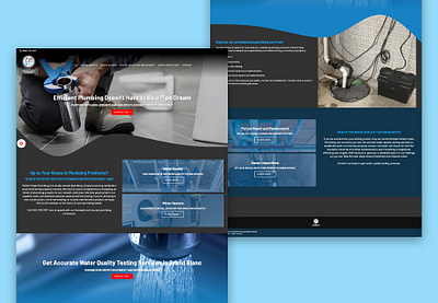 Plumbing Site Design landing page ui ux web web design