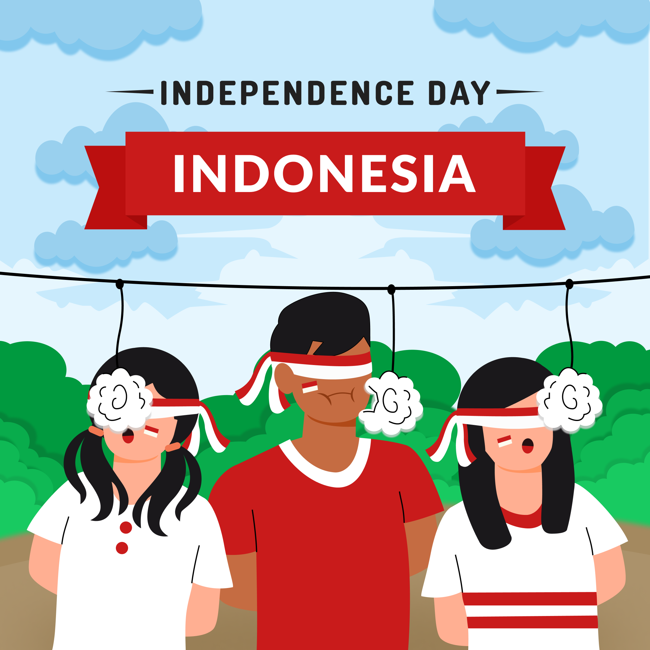 Indonesia Independence Day beautiful competition design graphic design illustration independence indonesia uiux