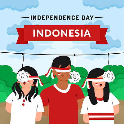 Indonesia Independence Day beautiful competition design graphic design illustration independence indonesia uiux