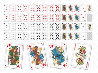 set playing cards printable poker by grisha borsch on dribbble