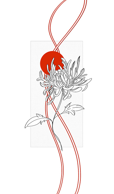 Flowers Art. Chrysanthemum art chrysanthemum design flowers flowers art graphic design illustration japanese art monoline monoline art sketch sketching tattoo sketch
