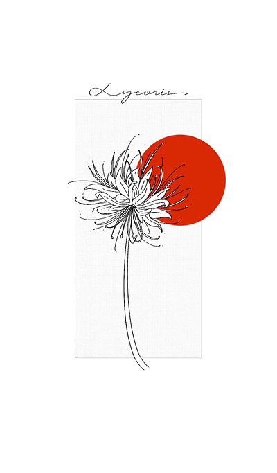 Flowers Art. Lycoris design flowers flowers art graphic design illustration japanese art line art lineart lycoris monoline sketch sketching tattoo sketch