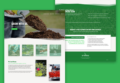 Topsoil website design landing page ui ux web web deisgn