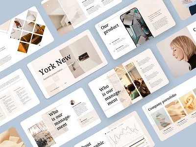 York New - Aesthetic Presentation Templates aesthetic business creative design inspiration layout powerpoint powerpoint inspiration presentation presentation design soft color ui unique
