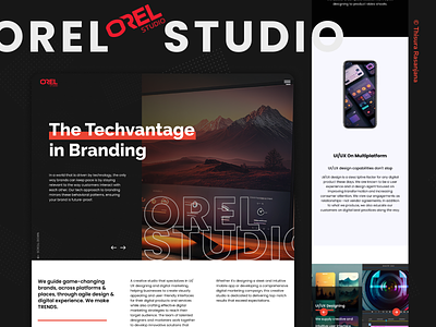 OREL Studio Website Design branding company website creative studio ui