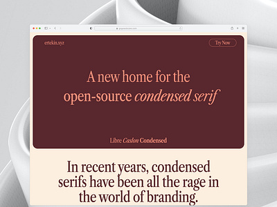 Landing page exploration for a Typeface design landing page typeface ui ui design uidesign uiux ux website