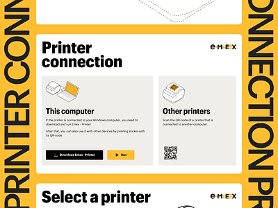 Connecting a printer in the Emex warehouse auto parts design printer stok ui ux warehouse