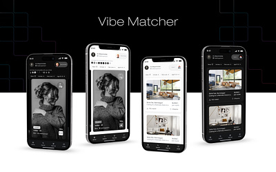 VIBE MATCHER - ROOMS & ROOMMATES FINDER APP app branding design figma mobile mockup product design ui uix ux