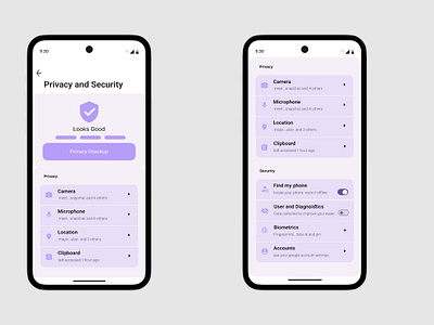 privacy and security settings dailyui design figma graphic design ui ux