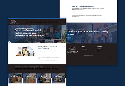 Moving Company site design landing page ui ux web web design