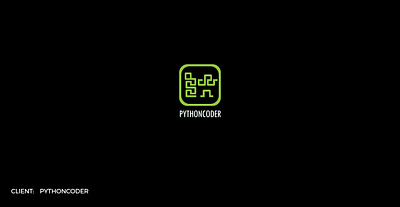 Python coder - concept logo brand identity design logo pune vector veerendratikhe