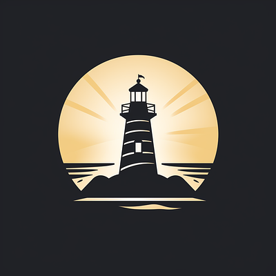 Lighthouse (muted) design icon illustration logo vector