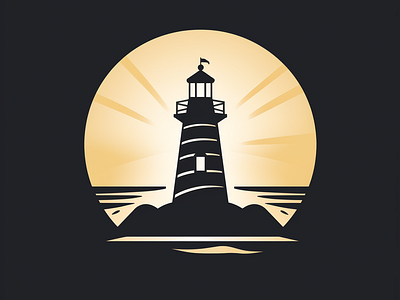 Lighthouse (muted) design icon illustration logo vector