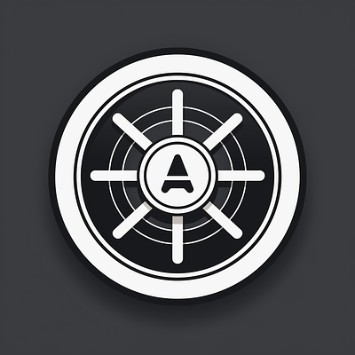 Cockpit (monochrome) design icon illustration logo vector