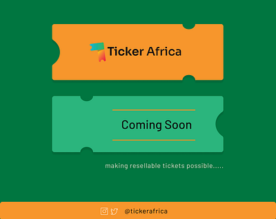 Ticker Africa announcement design flyer graphics ticket